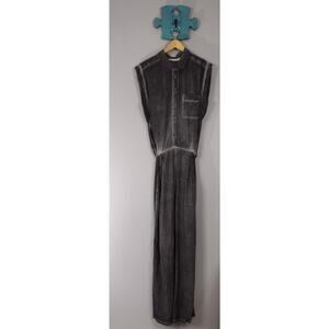 Soft Surroundings Women’s Camila Charcoal Gray Jumpsuit Size Large